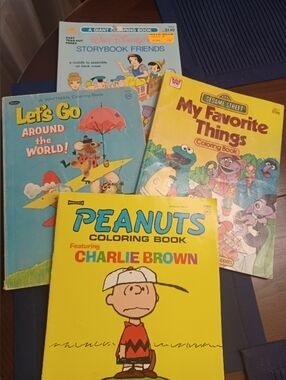 Vintage Coloring Book Lot Of 4